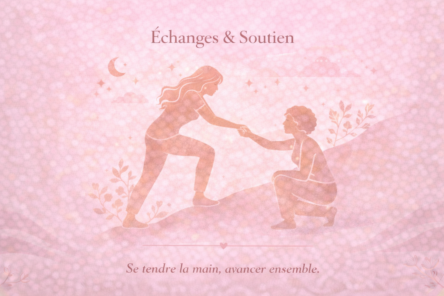 Femmes qui se tendent la main